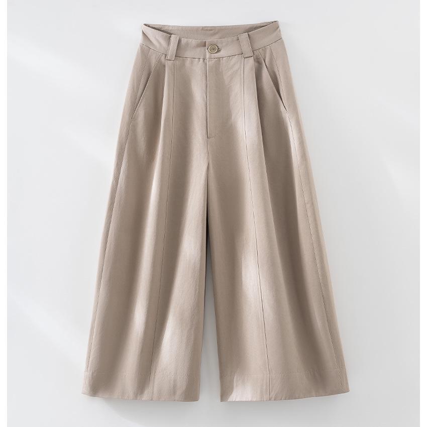 

Women s Wide-Leg Cropped Pants: Flattering, Versatile, Casual Style for Short Statured Women - Perfect for Spring/Summer. Large хаки