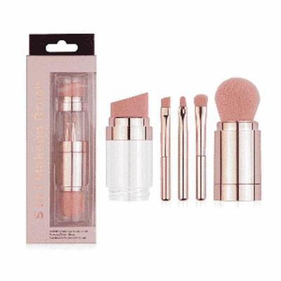 New Patent 5-in-1 Portable Makeup Brush: Multi-Functional for Eyebrows, Lips, Powder, and Blush