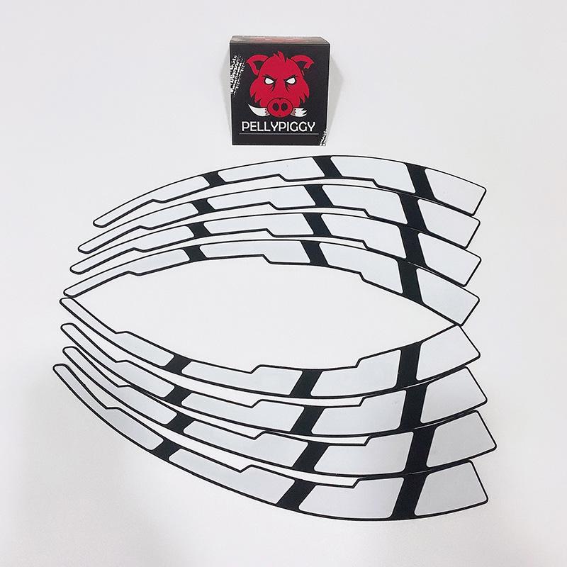 

Декоративная наклейка на лезвие шины (цельная): Мягкие ПВХ резиновые надписи для модификации автомобиля White Strip