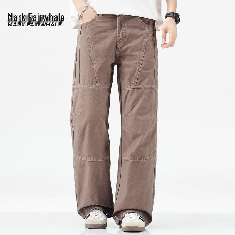Mark Fairwhale Men's American Loose Straight Cotton Casual Pants