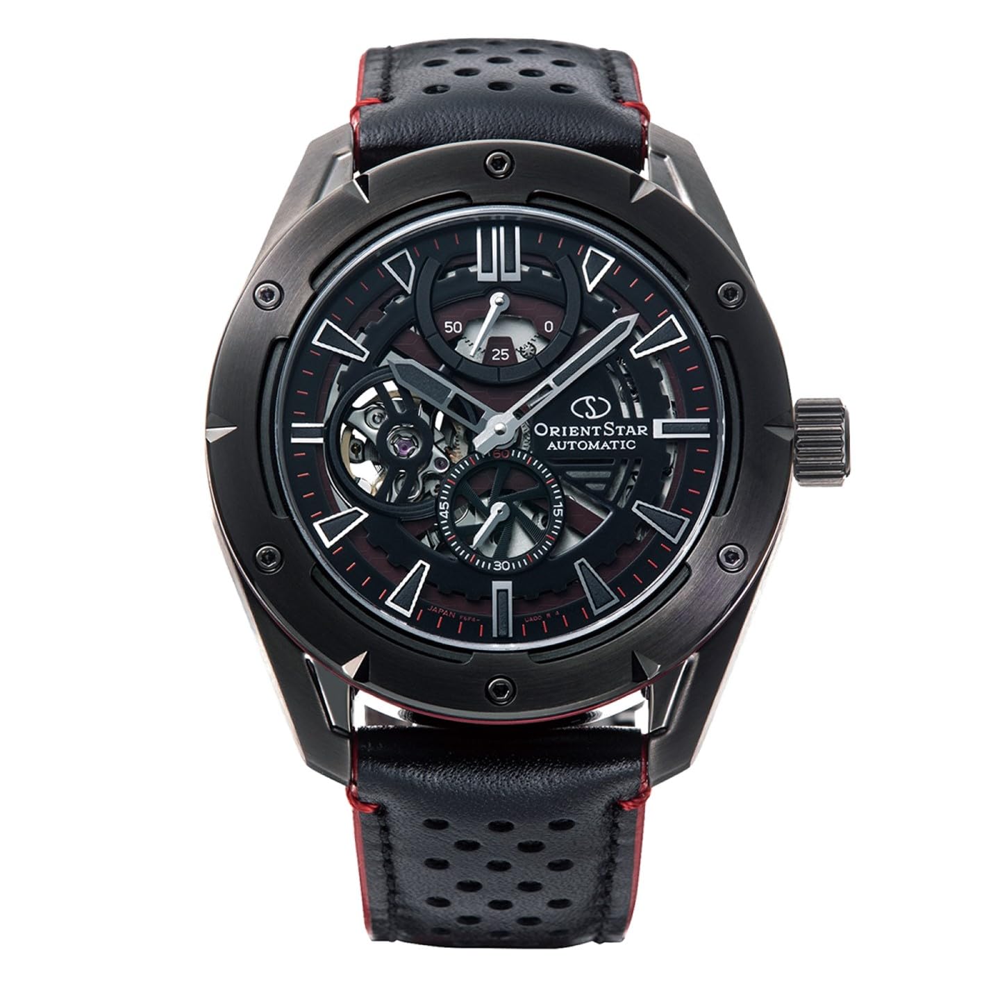 

[ORIENT STAR] Чоловічий автоматичний годинник Avant-Garde Skeleton Open Heart, японського виробництва, з 2-річною гарантією, чорний RK-AV0A03B