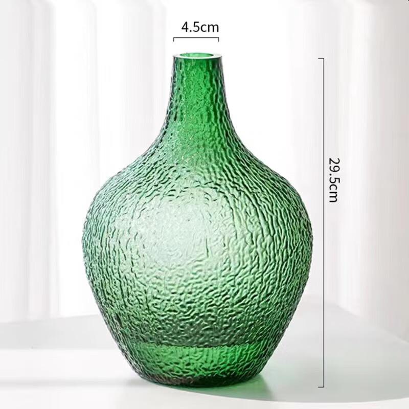 Decorative Bark Bell Glass Floor Vase
