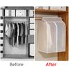 Clothing Dust Cover Transparent Dress Clothes Garment Dust Cover Hanging Organizer Waterproof Dustproof Clothes Wardrobe Storage