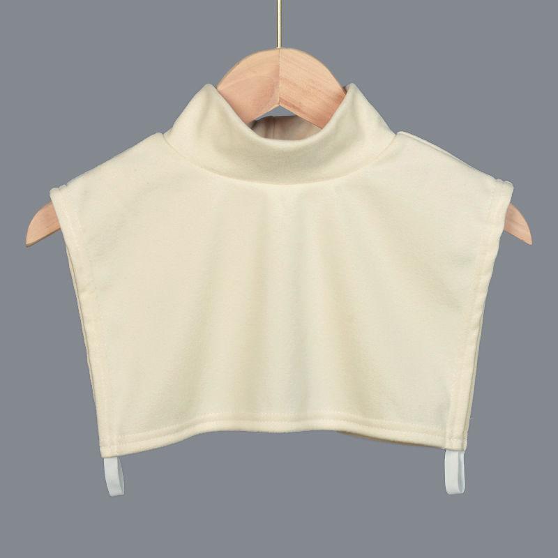 High-Stretch Fleece Turtleneck Dickey: Solid Color, Brushed for Warmth, Neck Protection, Base Layer Collar for Women, Autumn/Winter.