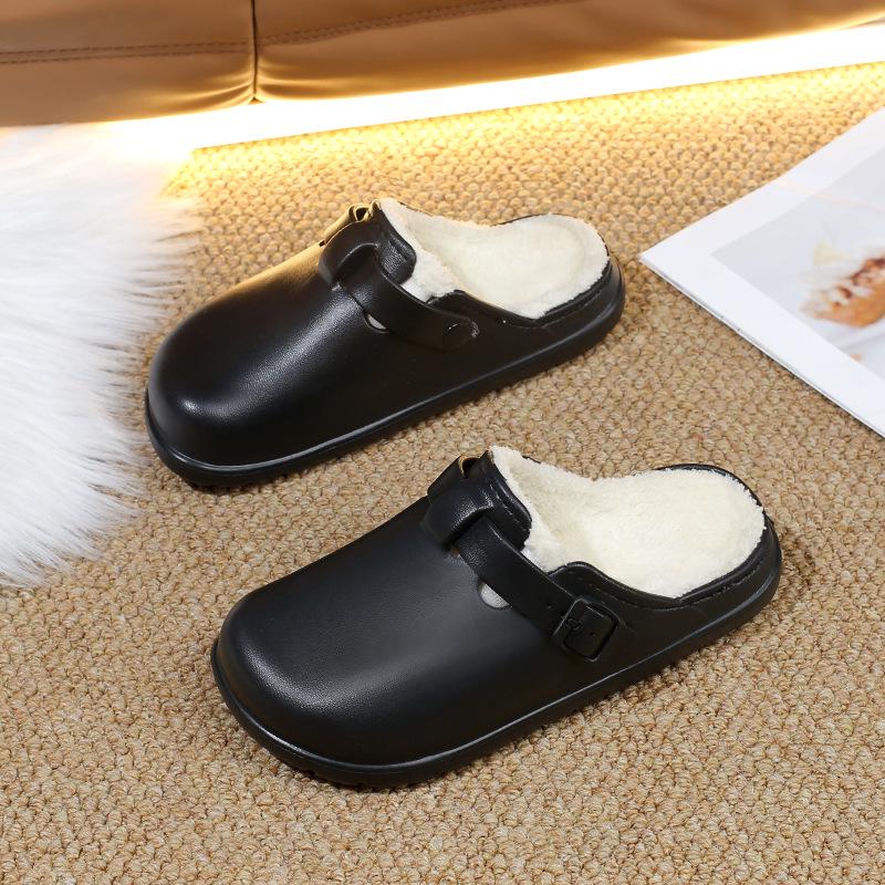 2025 Fleece-lined Non-slip Thick Sole EVA Cotton Slippers for Men and Women