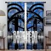Radiohead Tüll für Schlafzimmer Wohnzimmer Vorhang Halloween Dekoration Küchenvorhänge für Kamera Heiminnenraumvorhänge 2 Stück