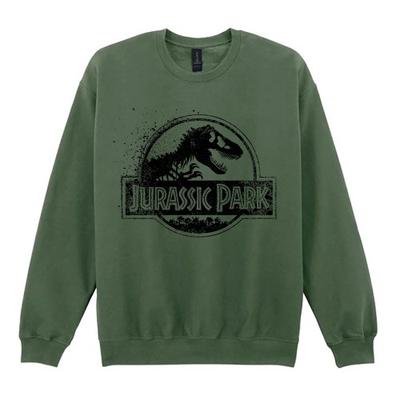 JURASSIC PARK Unisex Yetişkin Yıpranmış Logo Sweatshirt