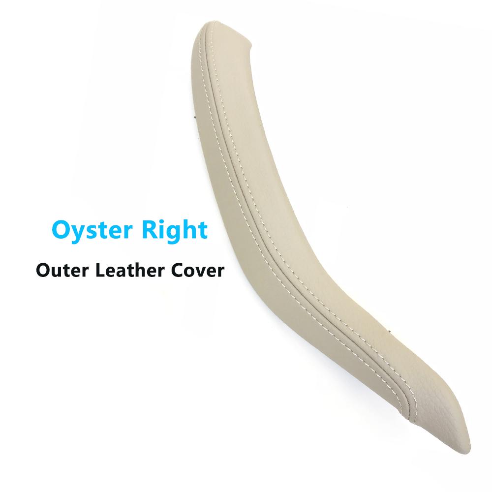Car Interior Passenger Doors Pull Handle Outer Leather Cover Replacement For BMW X5 X6  F15 F16
