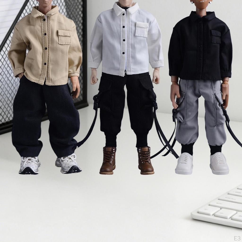 1/12 Action Figure Clothes Doll Shirt Mini Fashion Photo Prop Miniature Clothing for 6" Male