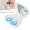 Portable Contact Lens Case Cute Mushroom Shape Contact Lens Storage Container Box Kit for Women Girls