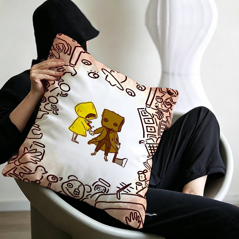 Game L-Little Nightmares Pillowcase toon Gift Cushion Cover Bedroom Home Sofa Chair Seat Decor pillow case