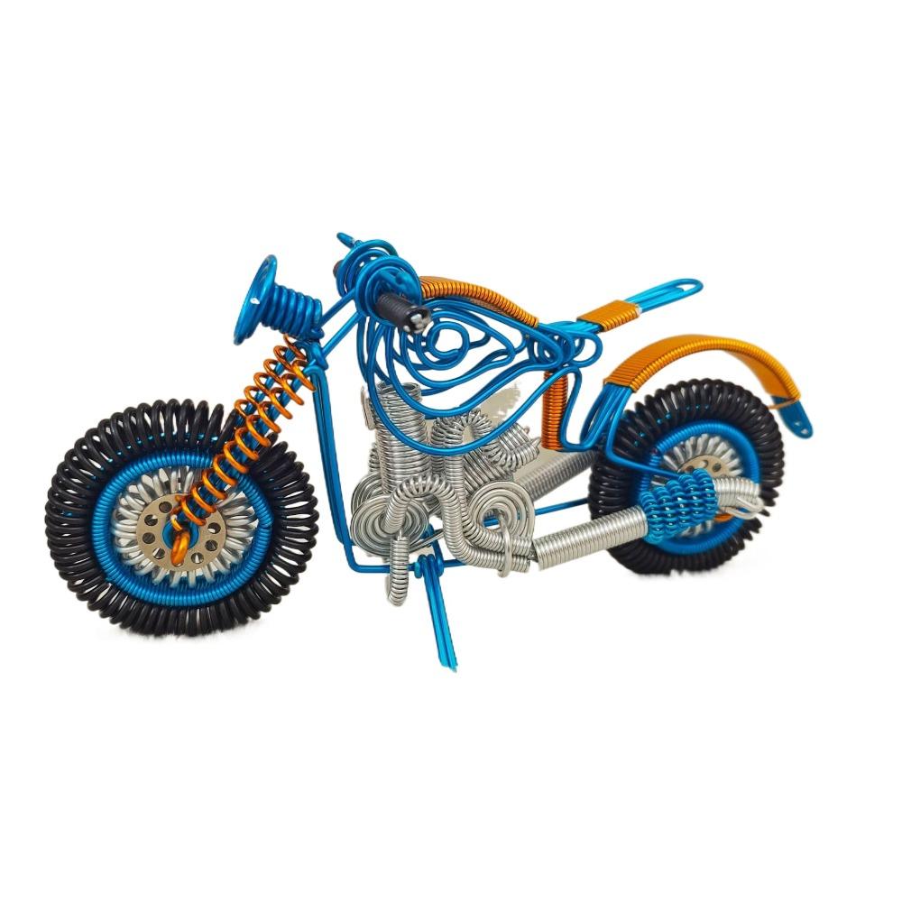 

Handmad Aluminum Wire Motorbike Model Aluminum Wire Motorcycle DIY Toys Children Toys синий