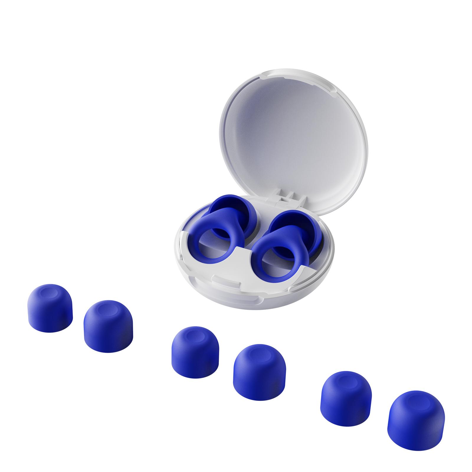 

Silicone Earplugs for Swimming Sleep Cancel Noise Slow Rebound Reduction-Soundproof Reduce Disturbances -Quality loop Earplugs синий