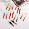 Versatile Wood Splicing Creative Resin Earrings Women Rectangular Pendant Creative Earrings Lightweight Wood Resin Earring Girls