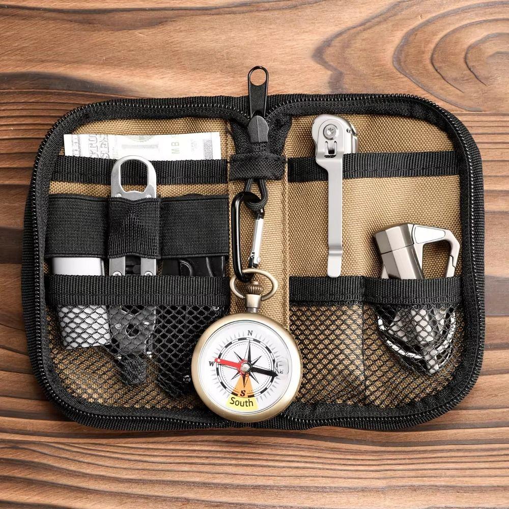 7 Pockets EDC Tool Storage Bag Credit Card Wallet Outdoor Gear Organizer  Camping Hiking