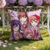 D-Doki L-Literature ClubS Federa per Cuscino Casa & Auto Copricuscino a Doppia Scena: Reversibile per un Comfort Premium
