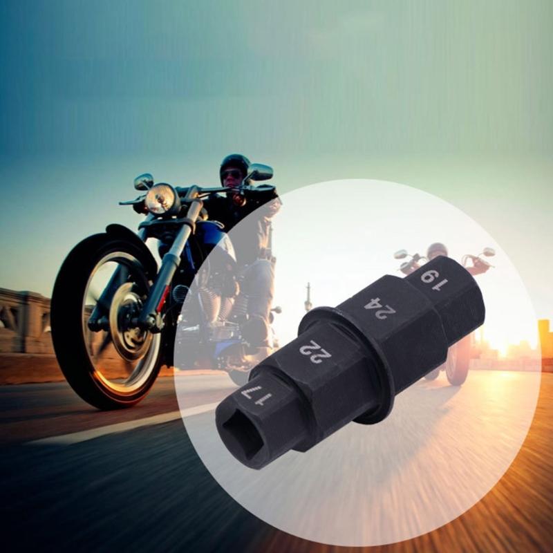 Tool for Motorcycles 3/8” Inch Allens Socket Front Wheel Hubs Spindle Adapter 17mm 19mm 22mm 24mm