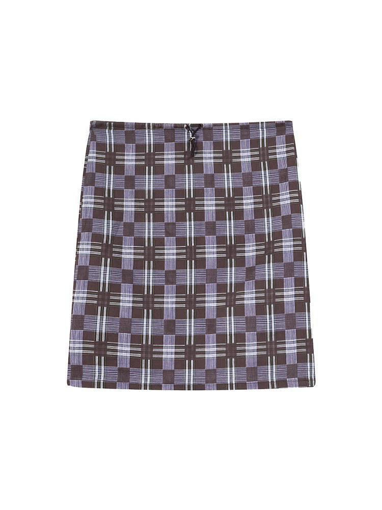 

Ning Si Plaid Sleeveless Bandeau Top: Retro Korean Design, Versatile & Slimming for Women Small