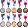 30/10pcs 2inch Gold Silver Bronze Award Medal with Neck Ribbon 1st 2nd 3rd Prize Medal Winner Medal Adults Kids Outdoor Souvenir