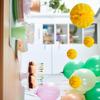 1pcs Set 7.8inch Yellow Paper Hanging Flowers For Birthday Party Paper Flowers Decorations Pom Pom Paper
