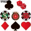 24 Piezas Recortes de Cartón Temática de Póker Recortes para Fiesta Decoraciones de Las Vegas Versátiles Recortes de Decoración para Fiesta de Cumpleaños Temática de Póker