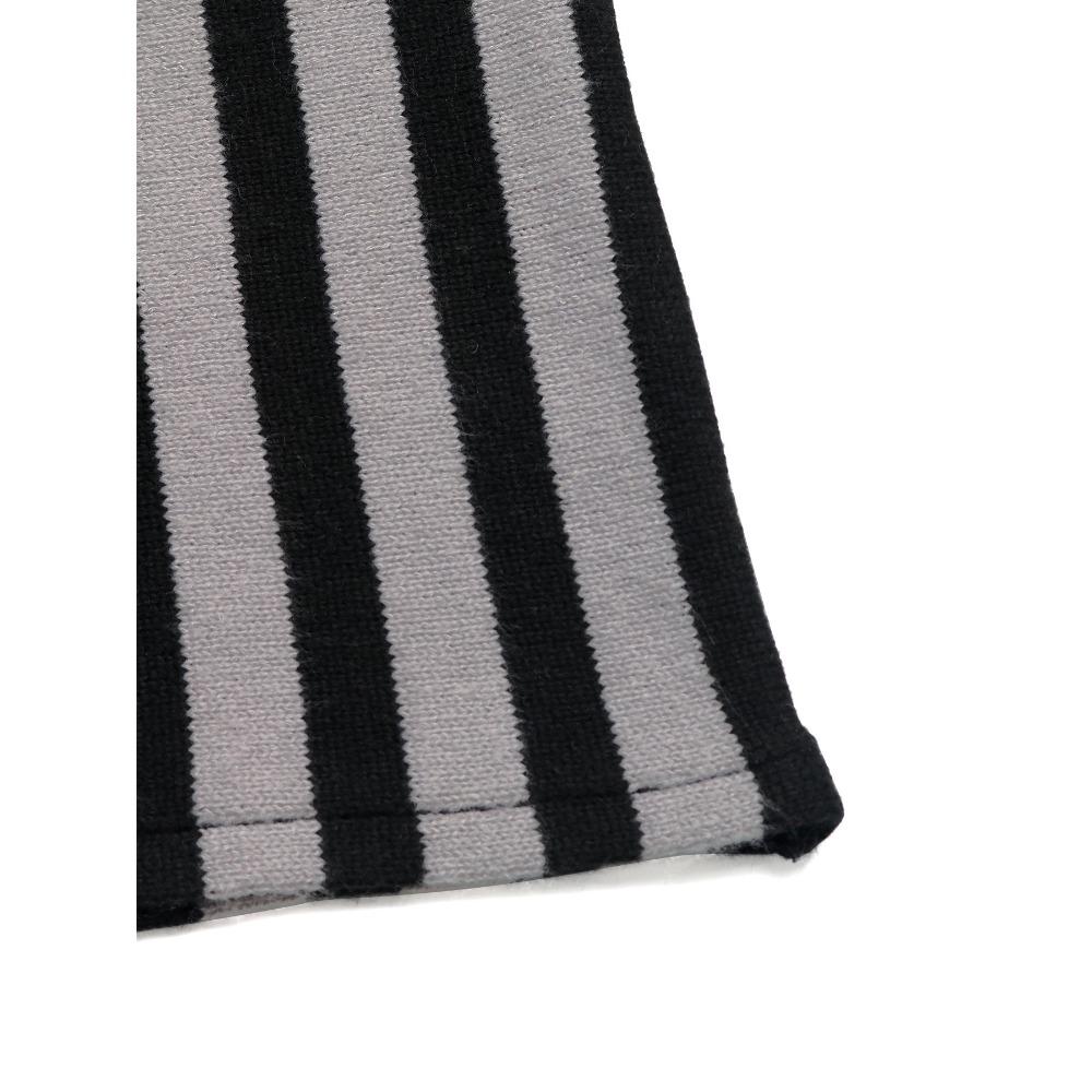 New Neutral Style Vertical Striped Lapel Knitted Pullover Sweater for Women in Autumn and Winter