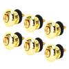 6pcs Guitar Strap Button Smoothly Iron Guitar Strap Locks Easy Installation Guitar Strap End Pins for Acoustic Guitar