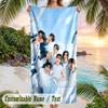 ATEEZ Beach Towel, Personalized Custom Name Text, Quick Dry Large Absorbent Towel For Beach Pool
