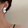 925 Silver Vintage Earrings For Women Simple Flower Pearl Earring Jewelry Prevent Allergy Party Accessories Gift