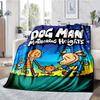 Dog Man Theme Printed Blanket - Perfect for Couch, Bed, Travel & Outdoor Use | Machine Washable, Cozy & Durable.