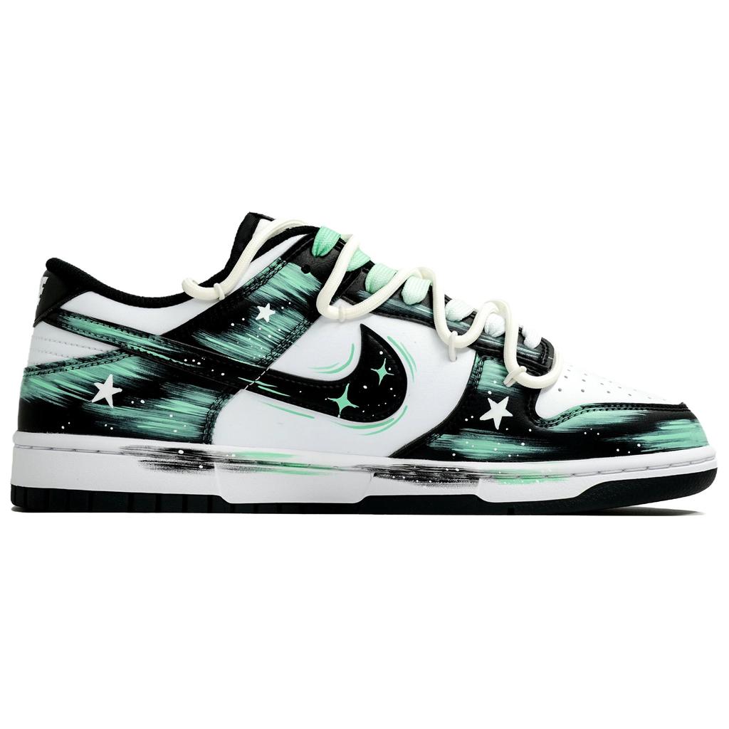 Nike Dunk Kaleidoscope, Mint Star, Shopping Bag Cushioning Abrasion Resistant Low top Skateboard Shoes Unisex DD1391-100(Team113-S-BOX)