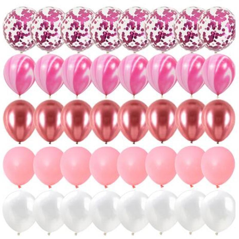 40Pcs Confetti Balloons Wedding Decoration Matte Globos New Year Birthday Party Decorations Baby Shower Supplies