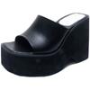 Fashion Shoes for Women 2025 Brand Summer Women's Slippers Solid Open Toe High Heels Water Proof Large Size Concise Casual Slippers