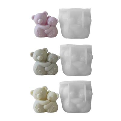 Καλούπι σιλικόνης Hugging Bear, καλούπι χειροτεχνίας DIY, καλούπι αρωματικού κεριού, καλούπι επιτραπέζιων διακοσμητικών, καλούπι εποξειδικής ρητίνης, αντικολλητικό