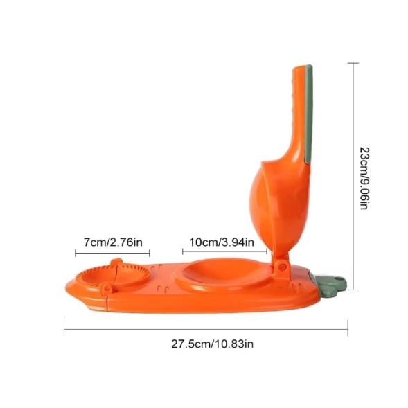 2-in-1 Manual Press for Dumplings and Ravioli, Green/Orange, Make Dumplings and Pasta