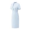 Trolman Women's Short Sleeve Bow Work Dress