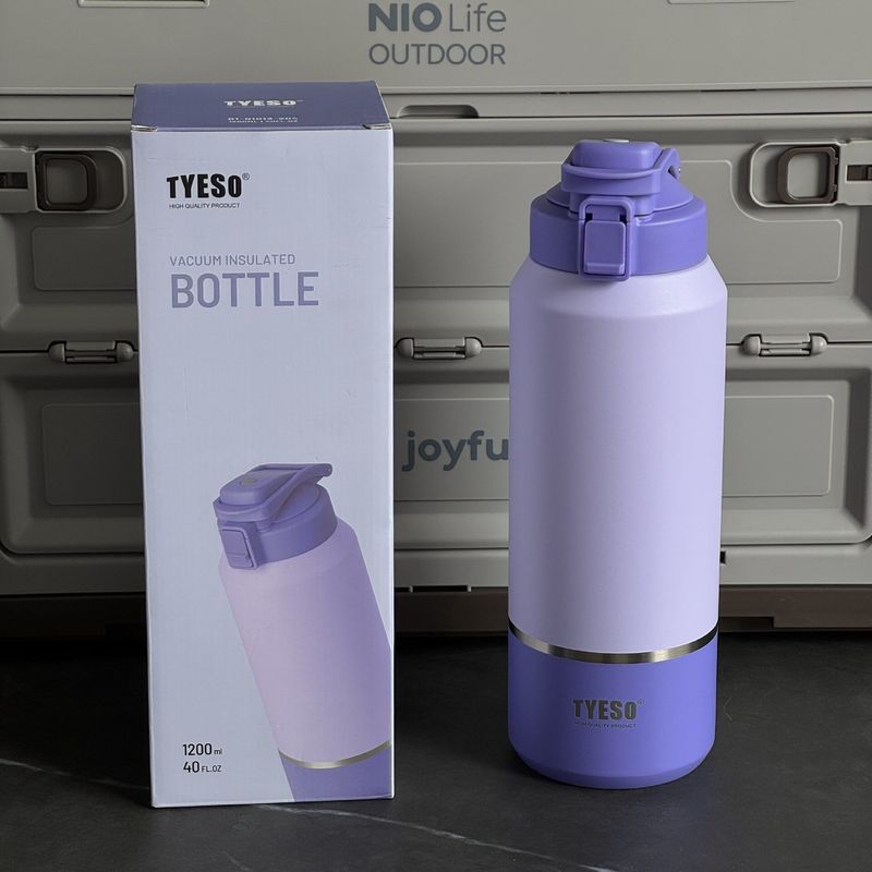 Tyeso304 Stainless Steel Portable Sports Bottle 2000ml Ultra-Large Capacity Thermos Cup Outdoor Portable Direct Drinking Cup