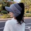 Versatile Women's Duckbill Ear-Protecting Windproof Hat - Thick, Warm, Face Slimming, Knitted Wool for Autumn/Winter