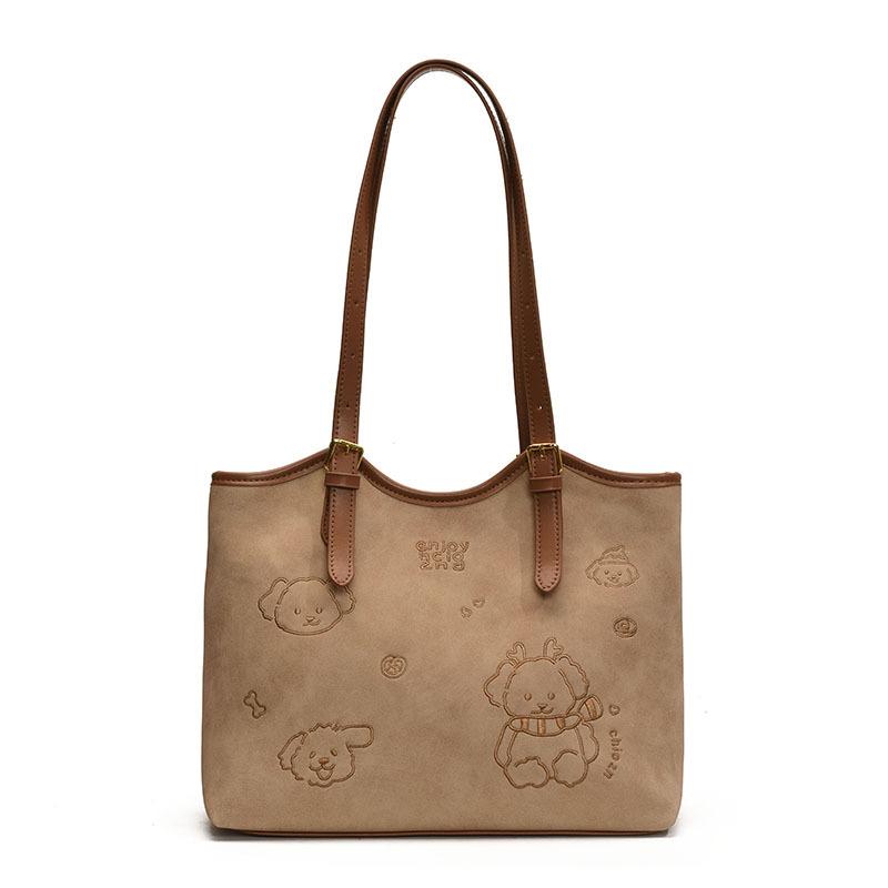 

Large Capacity Tote Bag Women s New Fashion Bag Single Shoulder Oblique Span Bag Versatile Backpack коричневый