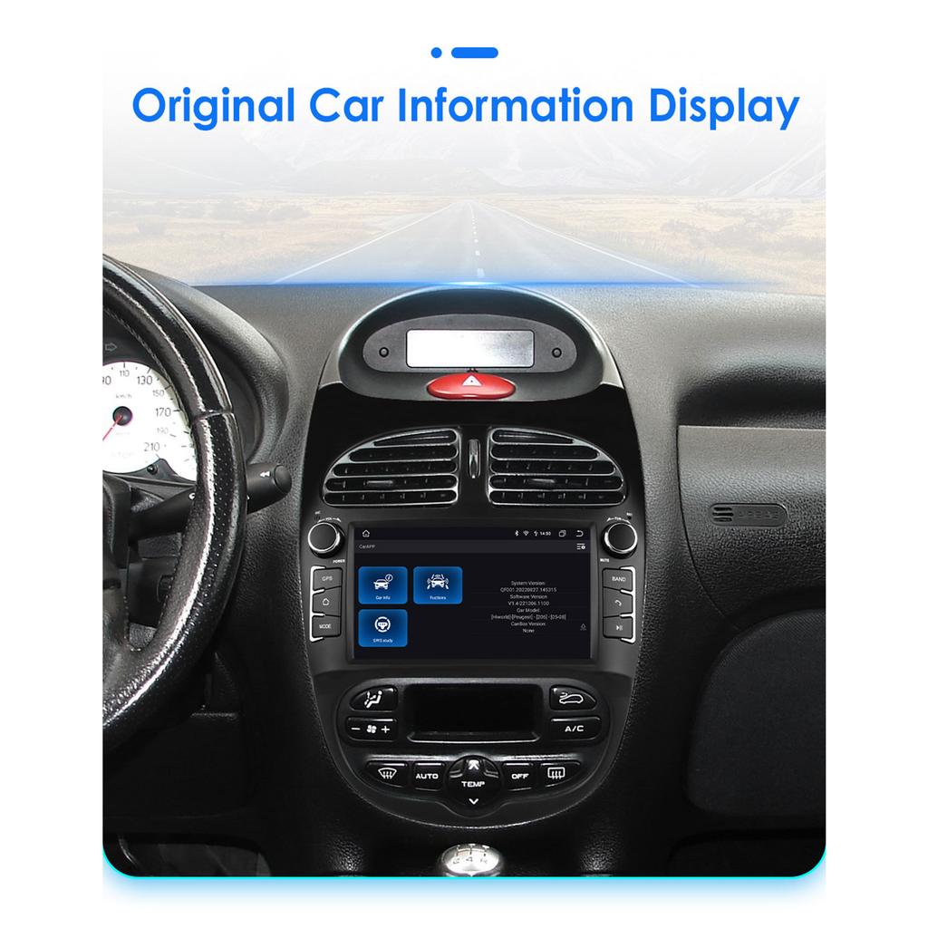 OSSURET Peugeot 206 206CC 206SW 2000 -2008 için Akıllı 7862 Android Araba Radyo Çalar Araba Stereo Multimedya Ses Kablosuz Carplay 7 inç ana ünite