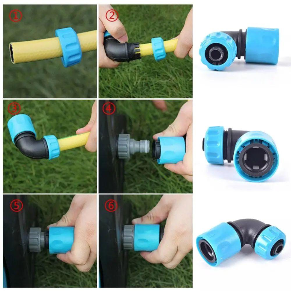 16mm Size Water Hose Elbow 90° Elbow Quick Connector 1PCS Hose Adapter Car Wash