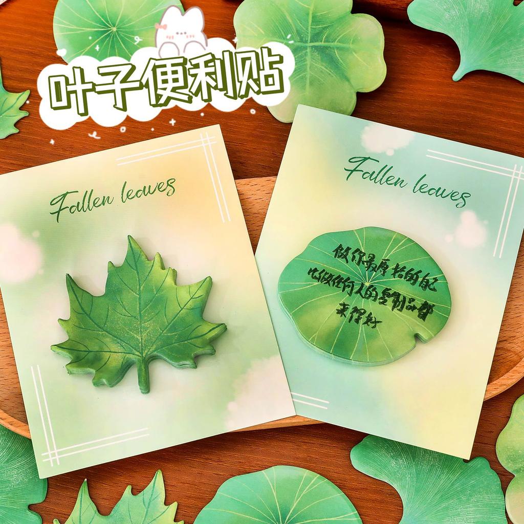Office School Supplies Simulated Leaf Sticky Notes for Students with Good Looks Maple Message Cute Leaves N Times Kawai Lovely