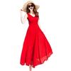 ZOEMAKE Maxi Long Wear One Dress, Dress, Sleeveless, Bohemian, Resort, Hawaiian, Summer, Fresh, Women's (JP, Alphabet, Size, Red)