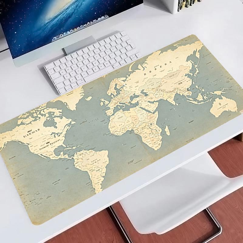 Beliebtes Mauspad Weltkarte Große Größe E-Sport Gamer Schreibtischmatte Rutschfest Laptop Tastaturunterlage Gaming Erweitertes Mauspadd Für Bestes Geschenk