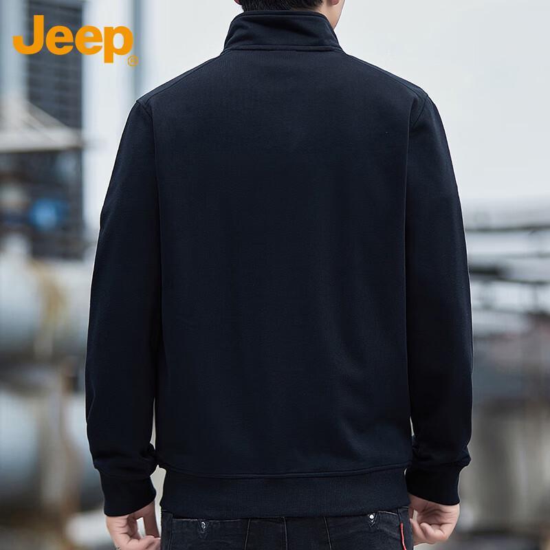 Jeep Men's Stand-Collar Casual Cardigan Sweatshirt