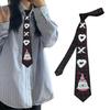Modern Men Necktie With Romance Heart Figures Design Adjustable Tie Fashion Love Print Neckwear For Dating Event