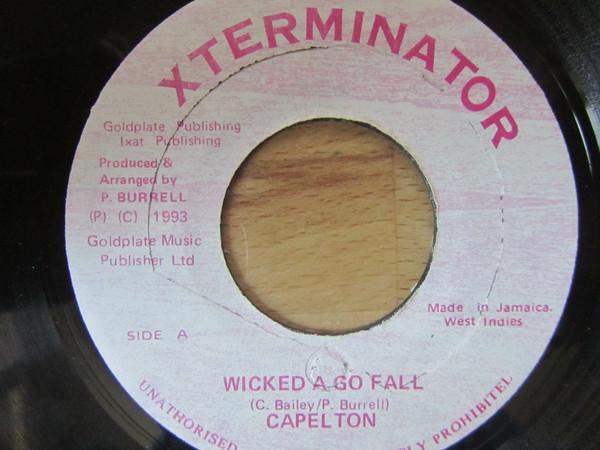 7inch Record CAPLETON - Wicked A Go Fall NONE XTerminator 1993 Jamaica Reggae, Ska & Dub Used