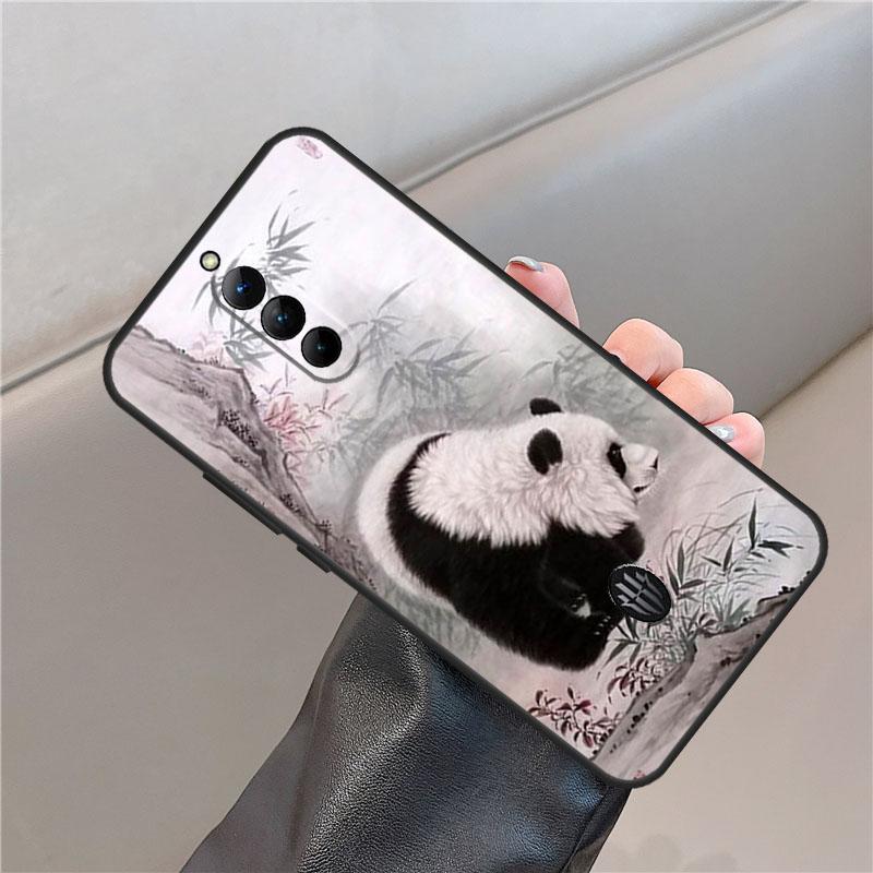 Chinese Bear Panda Case For ZTE Nubia Red Magic 6 7 6S 7S 8S 9S Pro 5G 6R RedMagic 10 Air 8 9 10 Pro Plus Cover