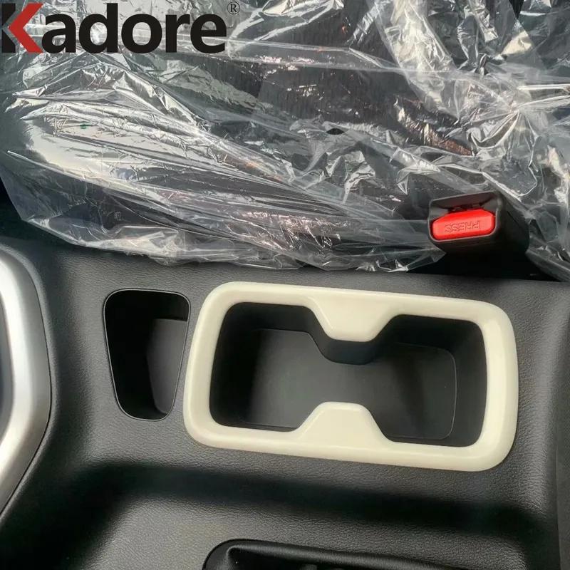 For Nissan Navara NP300 ST 2014-2017 2018 Carbon Fiber Car Center Console Water Cup Holder Frame Cover Trim Accessories