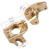 1 Pair Brass Heavy Duty Front Steering Knuckle For 1/10 RC Axial SCX10 II 90046